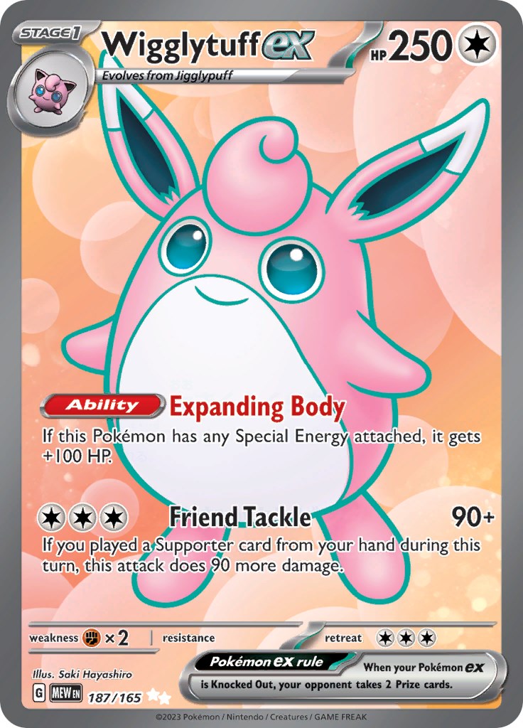 Wigglytuff ex (187/165) [Scarlet & Violet 151] | Nerdhalla Games