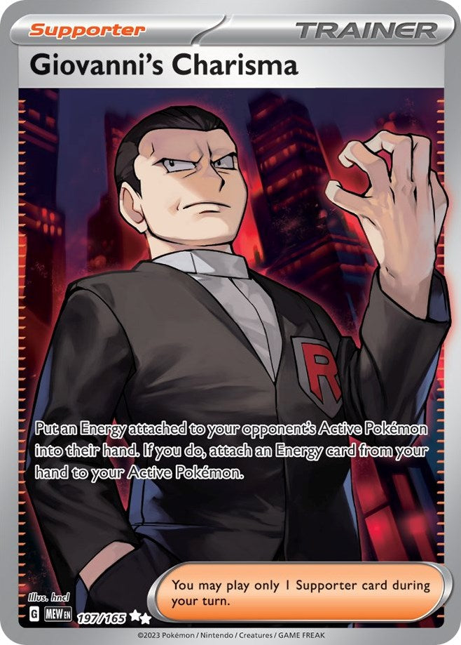 Giovanni's Charisma (197/165) [Scarlet & Violet 151] | Nerdhalla Games