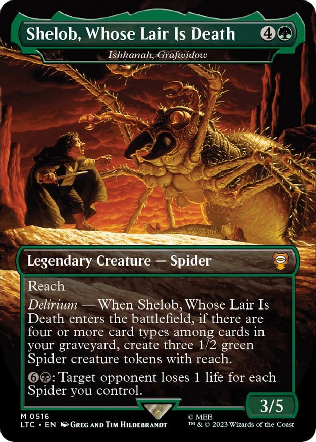 Shelob, Whose Lair Is Death - Ishkanah, Grafwidow (Borderless) [The Lord of the Rings: Tales of Middle-Earth Commander] | Nerdhalla Games