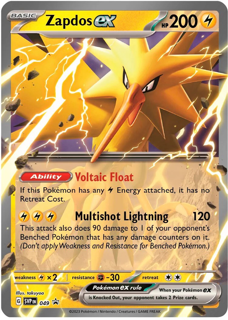 Zapdos ex (049) (Jumbo Card) [Scarlet & Violet: Black Star Promos] | Nerdhalla Games