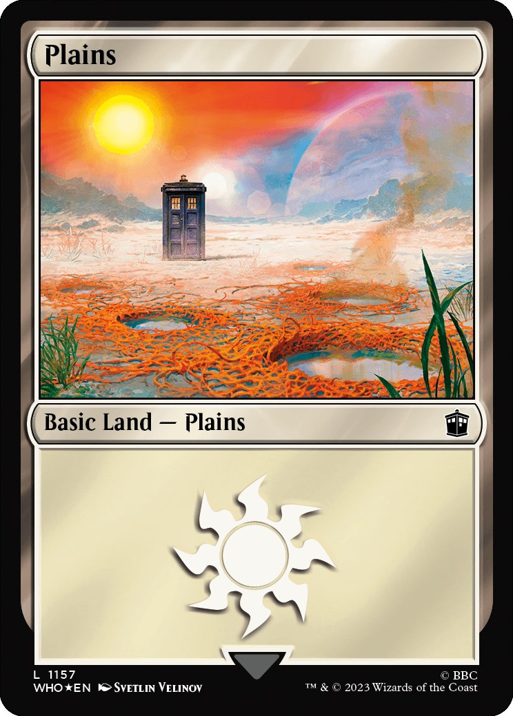 Plains (1157) (Surge Foil) [Doctor Who] | Nerdhalla Games