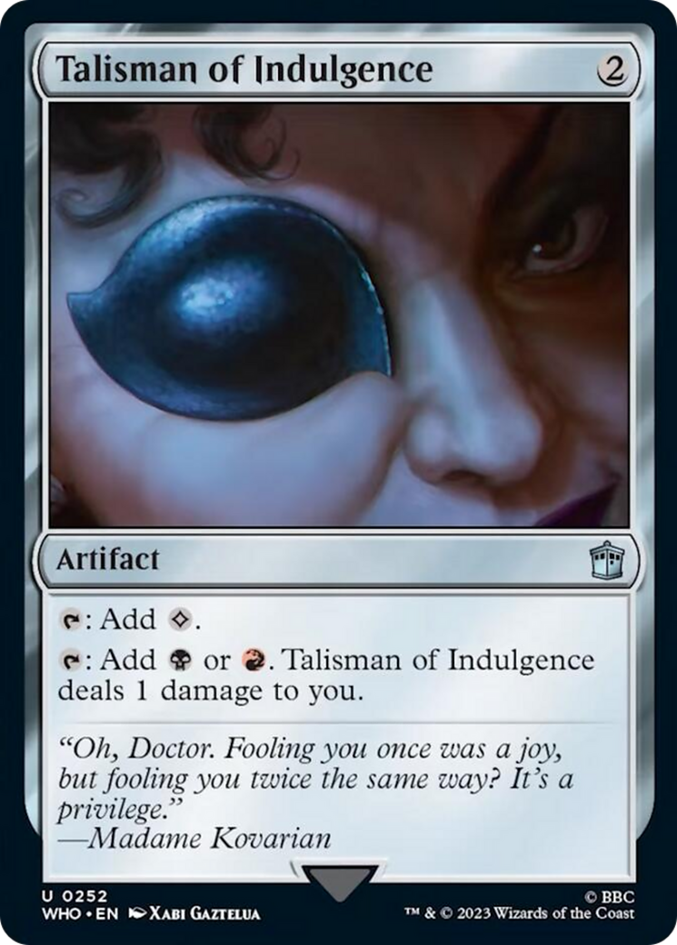 Talisman of Indulgence [Doctor Who] | Nerdhalla Games