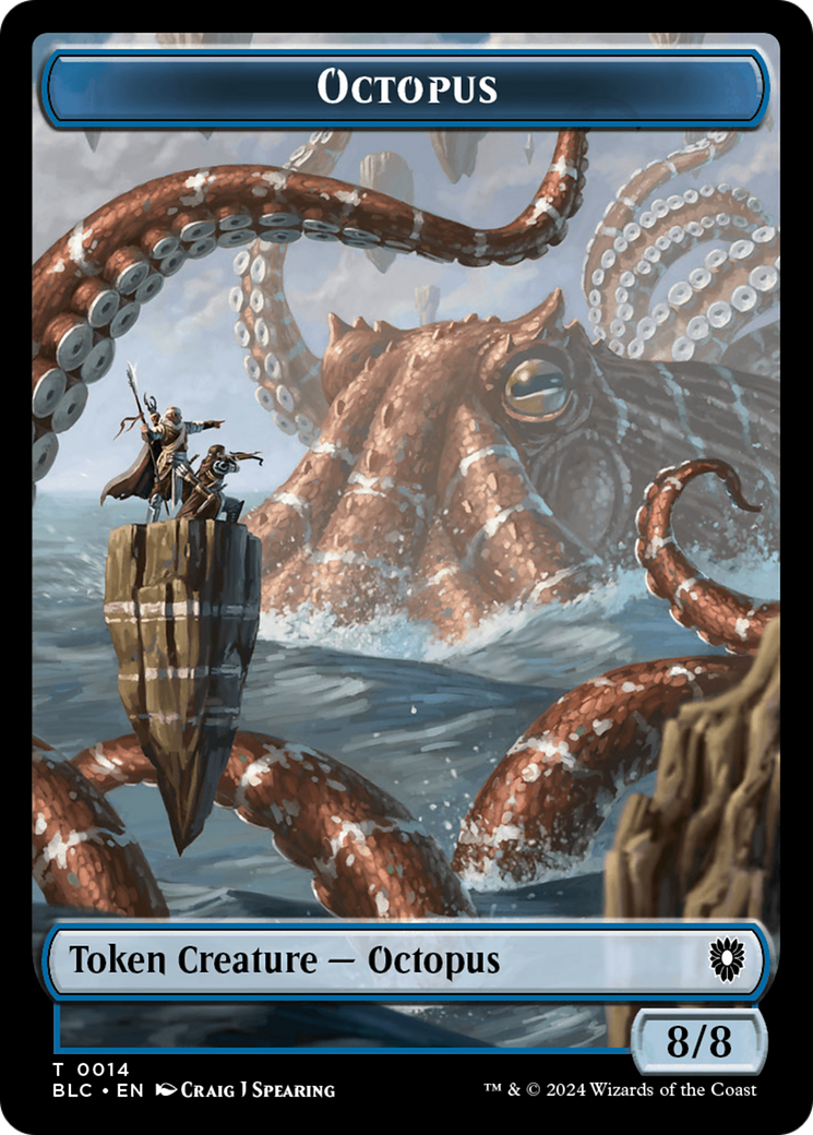 Octopus // Rabbit Double-Sided Token [Bloomburrow Commander Tokens] | Nerdhalla Games