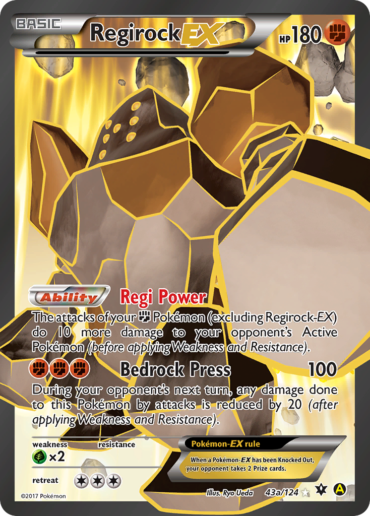 Regirock EX (43a/124) [Alternate Art Promos] | Nerdhalla Games