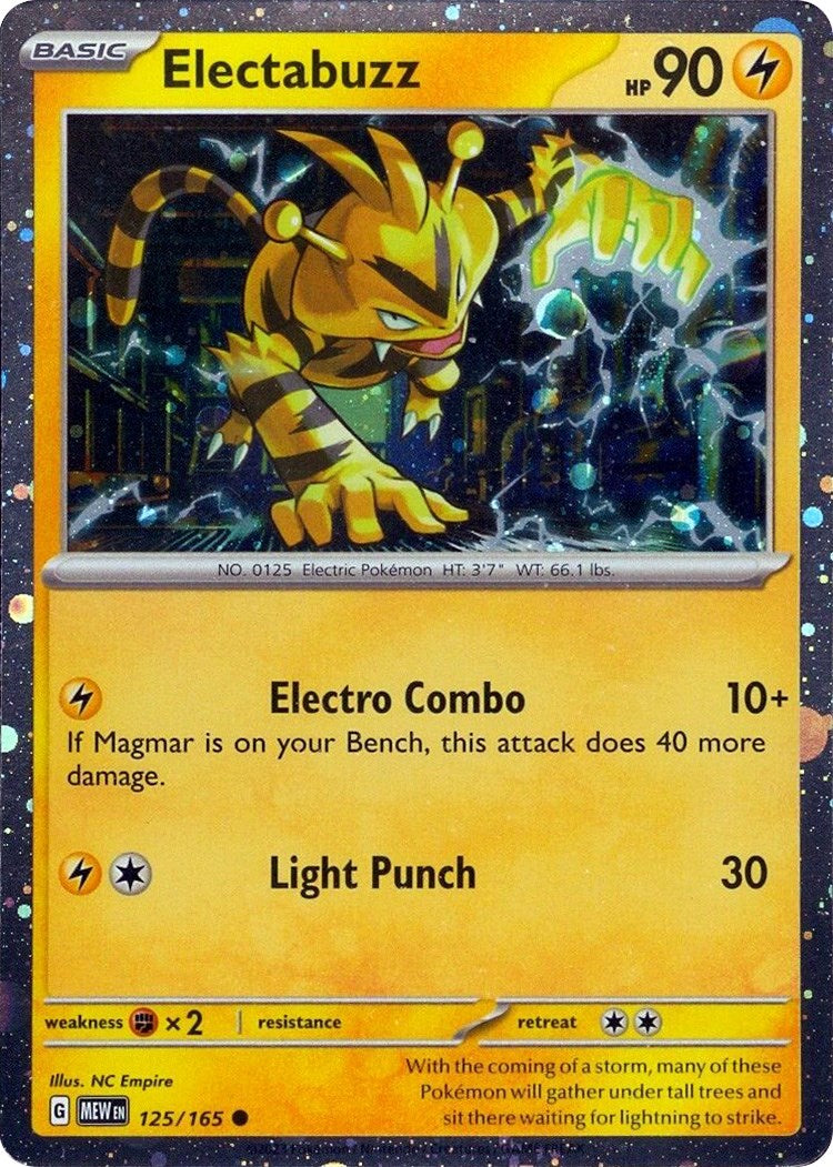 Electabuzz (125/165) (Cosmos Holo) [Miscellaneous Cards] | Nerdhalla Games