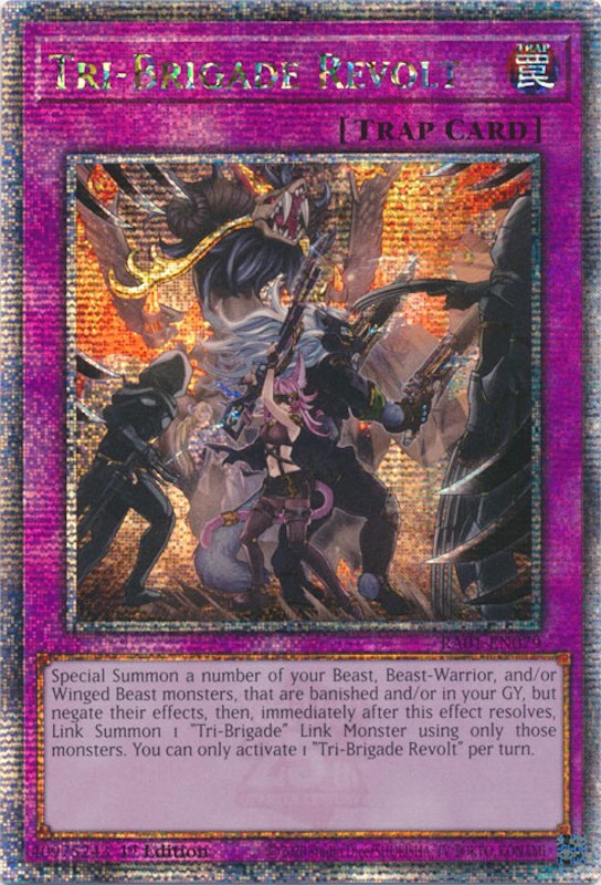 Tri-Brigade Revolt [RA01-EN079] Quarter Century Secret Rare | Nerdhalla Games