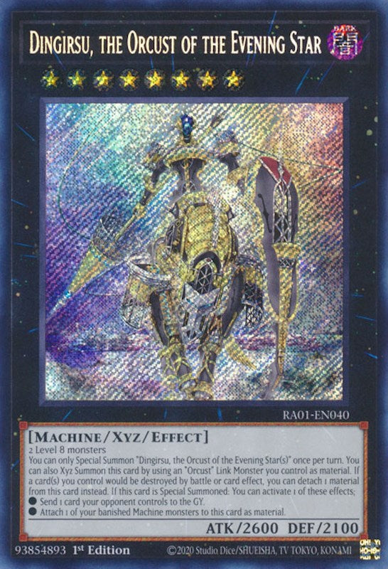 Dingirsu, the Orcust of the Evening Star [RA01-EN040] Secret Rare | Nerdhalla Games