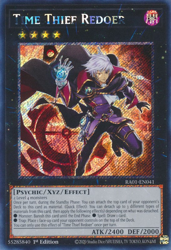 Time Thief Redoer [RA01-EN041] Platinum Secret Rare | Nerdhalla Games