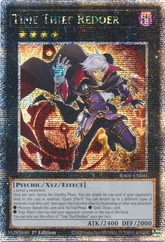 Time Thief Redoer [RA01-EN041] Quarter Century Secret Rare | Nerdhalla Games