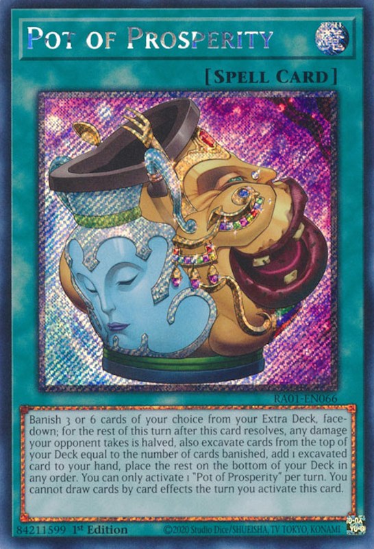 Pot of Prosperity [RA01-EN066] Platinum Secret Rare | Nerdhalla Games