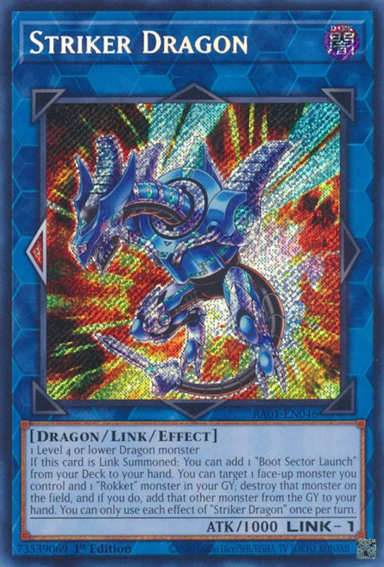 Striker Dragon [RA01-EN046] Secret Rare | Nerdhalla Games