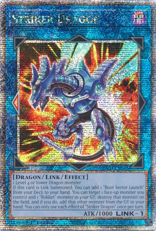 Striker Dragon [RA01-EN046] Quarter Century Secret Rare | Nerdhalla Games