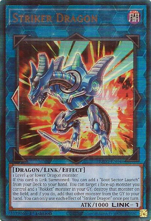 Striker Dragon [RA01-EN046] Prismatic Ultimate Rare | Nerdhalla Games