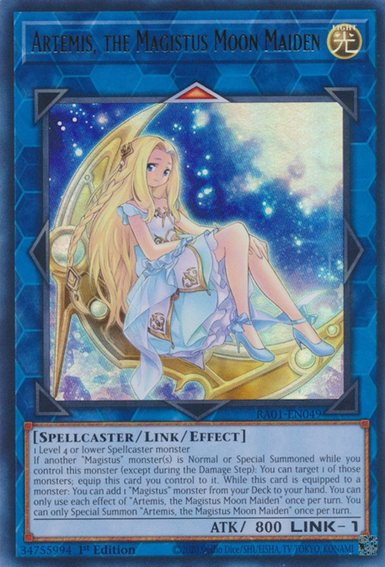 Artemis, the Magistus Moon Maiden [RA01-EN049] Ultra Rare | Nerdhalla Games