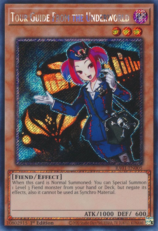 Tour Guide From the Underworld [RA01-EN005] Platinum Secret Rare | Nerdhalla Games