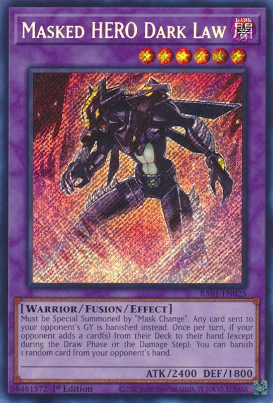 Masked HERO Dark Law [RA01-EN025] Secret Rare | Nerdhalla Games