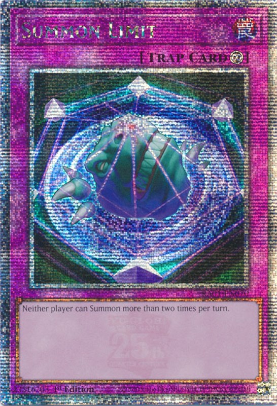 Summon Limit [RA01-EN070] Quarter Century Secret Rare | Nerdhalla Games