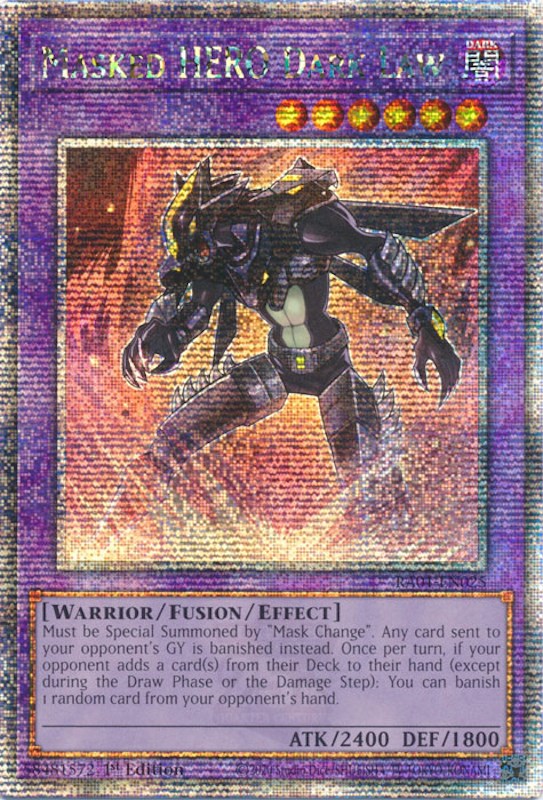 Masked HERO Dark Law [RA01-EN025] Quarter Century Secret Rare | Nerdhalla Games