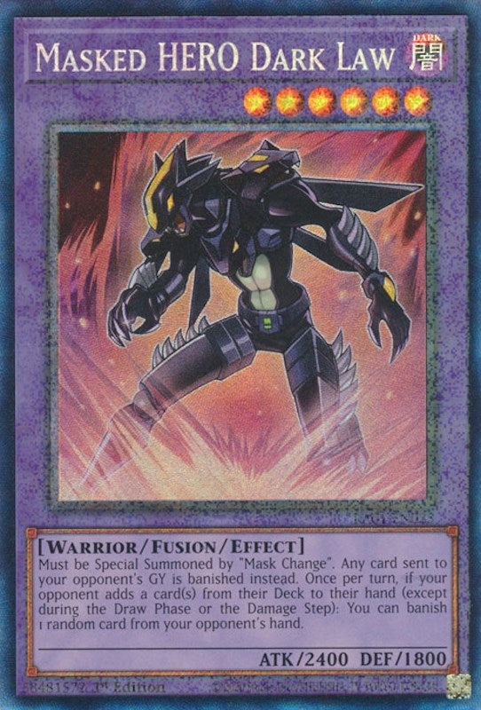 Masked HERO Dark Law [RA01-EN025] Prismatic Collector's Rare | Nerdhalla Games