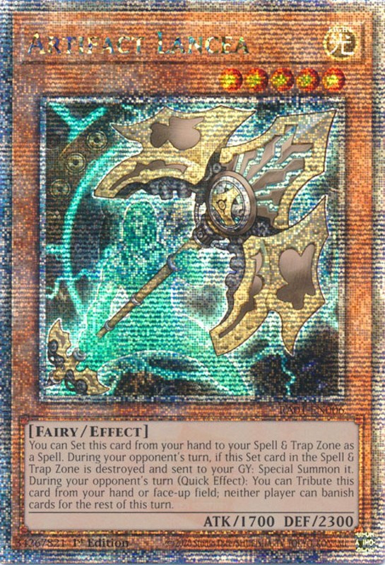 Artifact Lancea [RA01-EN006] Quarter Century Secret Rare | Nerdhalla Games