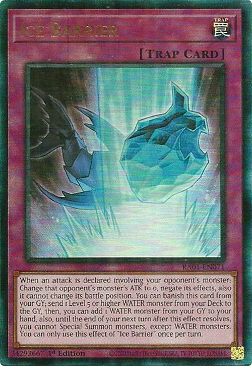 Ice Barrier [RA01-EN071] Prismatic Ultimate Rare | Nerdhalla Games