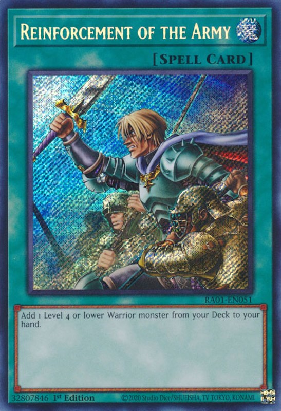 Reinforcement of the Army [RA01-EN051] Secret Rare | Nerdhalla Games