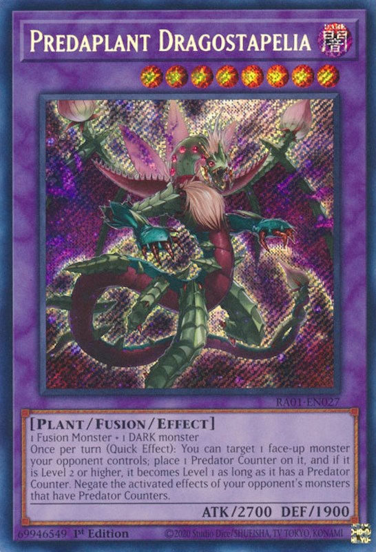 Predaplant Dragostapelia [RA01-EN027] Secret Rare | Nerdhalla Games