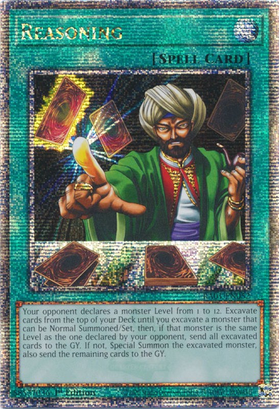 Reasoning [RA01-EN052] Quarter Century Secret Rare | Nerdhalla Games