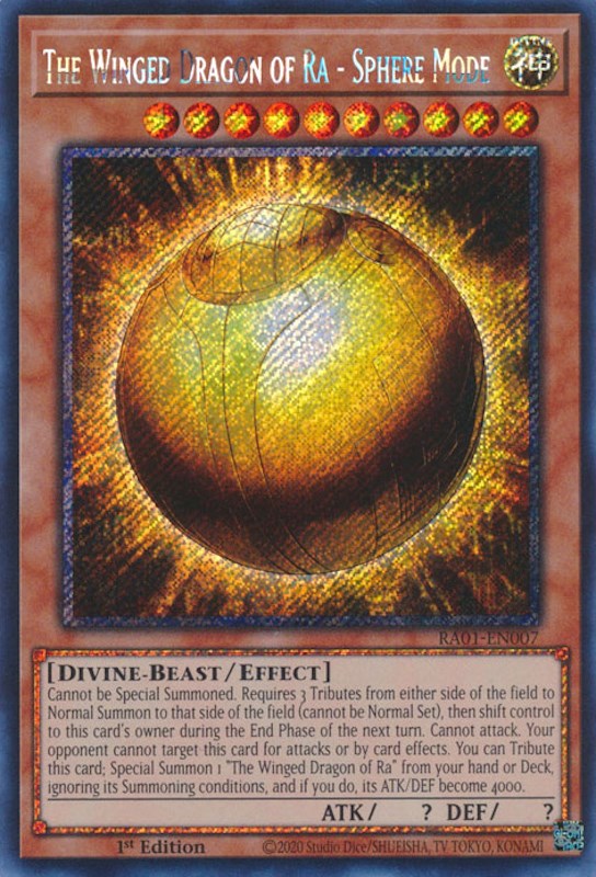 The Winged Dragon of Ra - Sphere Mode [RA01-EN007] Platinum Secret Rare | Nerdhalla Games