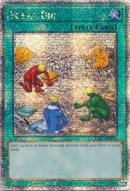 Fossil Dig [RA01-EN053] Quarter Century Secret Rare | Nerdhalla Games