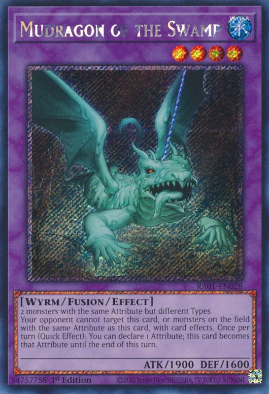 Mudragon of the Swamp [RA01-EN028] Platinum Secret Rare | Nerdhalla Games