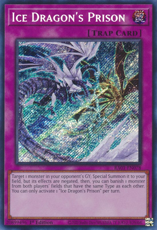 Ice Dragon's Prison [RA01-EN078] Secret Rare | Nerdhalla Games