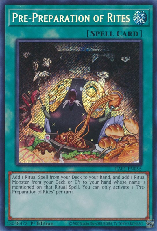 Pre-Preparation of Rites [RA01-EN055] Secret Rare | Nerdhalla Games