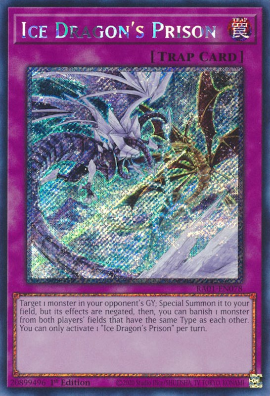 Ice Dragon's Prison [RA01-EN078] Platinum Secret Rare | Nerdhalla Games