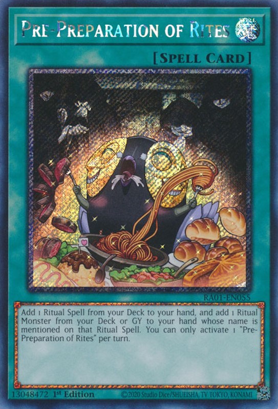 Pre-Preparation of Rites [RA01-EN055] Platinum Secret Rare | Nerdhalla Games