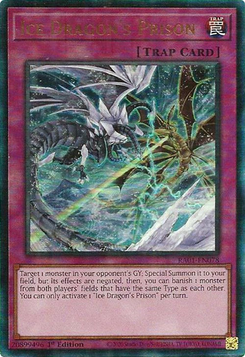 Ice Dragon's Prison [RA01-EN078] Prismatic Ultimate Rare | Nerdhalla Games