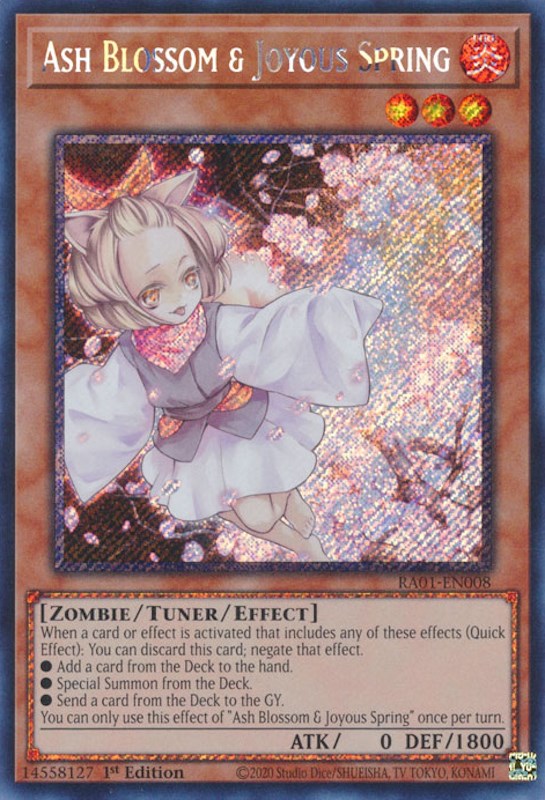 Ash Blossom & Joyous Spring [RA01-EN008] Platinum Secret Rare | Nerdhalla Games