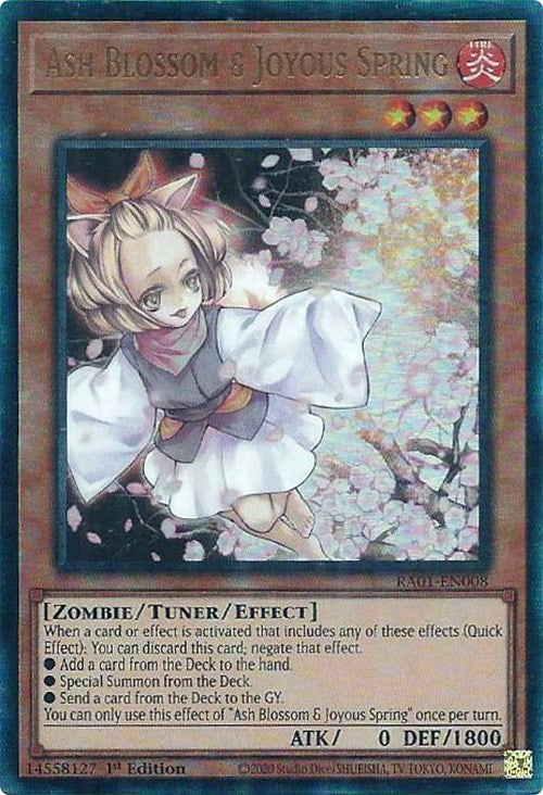 Ash Blossom & Joyous Spring [RA01-EN008] Prismatic Ultimate Rare | Nerdhalla Games