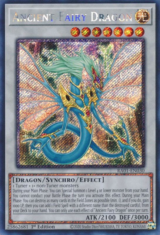 Ancient Fairy Dragon [RA01-EN030] Platinum Secret Rare | Nerdhalla Games