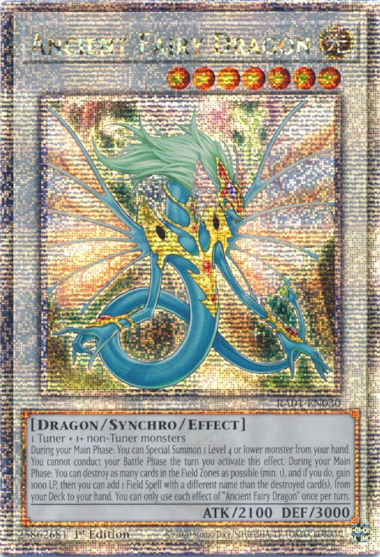 Ancient Fairy Dragon [RA01-EN030] Quarter Century Secret Rare | Nerdhalla Games