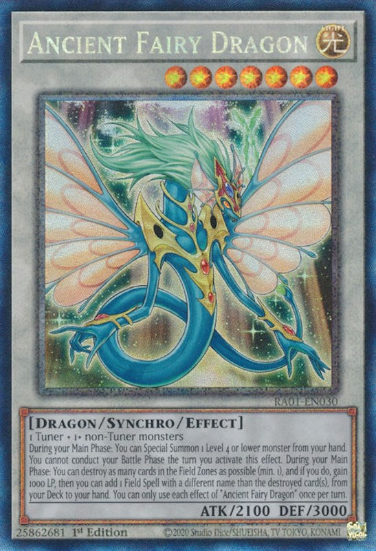 Ancient Fairy Dragon [RA01-EN030] Prismatic Collector's Rare | Nerdhalla Games