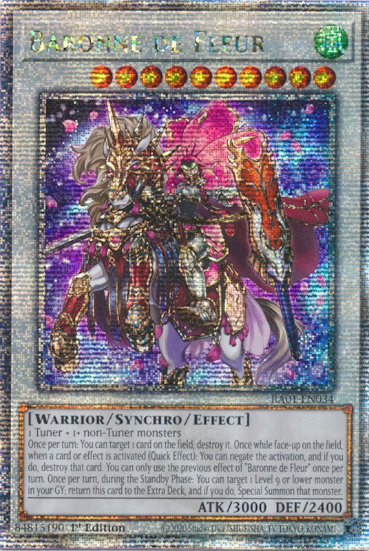 Baronne de Fleur [RA01-EN034] Quarter Century Secret Rare | Nerdhalla Games