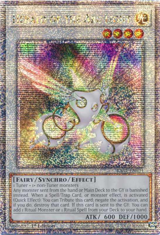 Herald of the Arc Light [RA01-EN031] Quarter Century Secret Rare | Nerdhalla Games