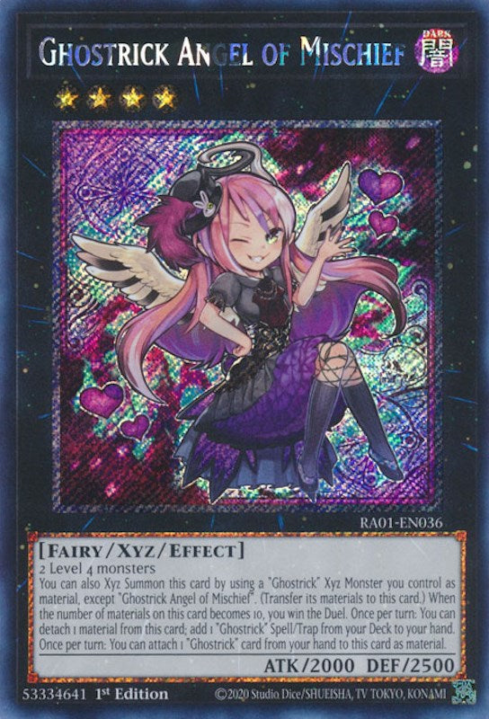 Ghostrick Angel of Mischief [RA01-EN036] Platinum Secret Rare | Nerdhalla Games