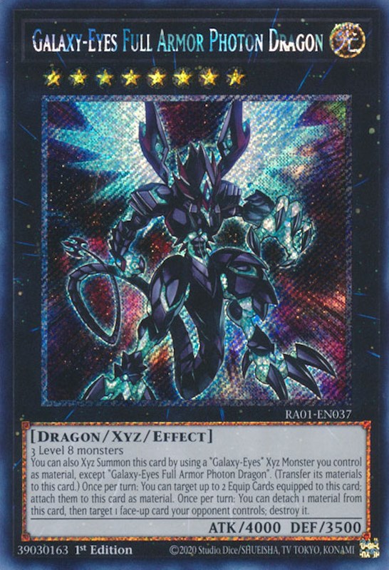 Galaxy-Eyes Full Armor Photon Dragon [RA01-EN037] Platinum Secret Rare | Nerdhalla Games