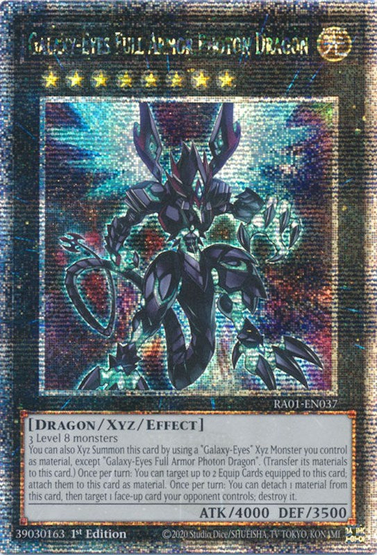 Galaxy-Eyes Full Armor Photon Dragon [RA01-EN037] Quarter Century Secret Rare | Nerdhalla Games