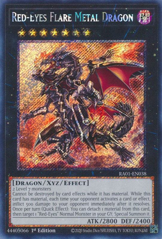 Red-Eyes Flare Metal Dragon [RA01-EN038] Platinum Secret Rare | Nerdhalla Games