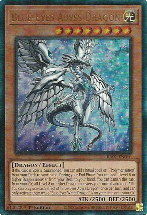 Blue-Eyes Abyss Dragon [RA01-EN016] Prismatic Ultimate Rare | Nerdhalla Games