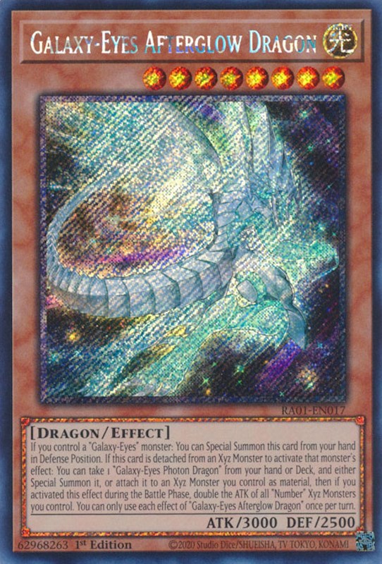 Galaxy-Eyes Afterglow Dragon [RA01-EN017] Platinum Secret Rare | Nerdhalla Games