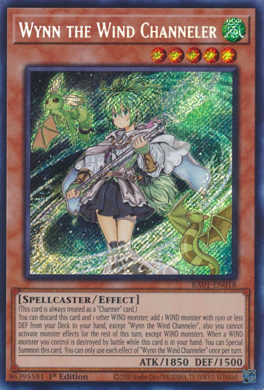 Wynn the Wind Channeler [RA01-EN018] Secret Rare | Nerdhalla Games